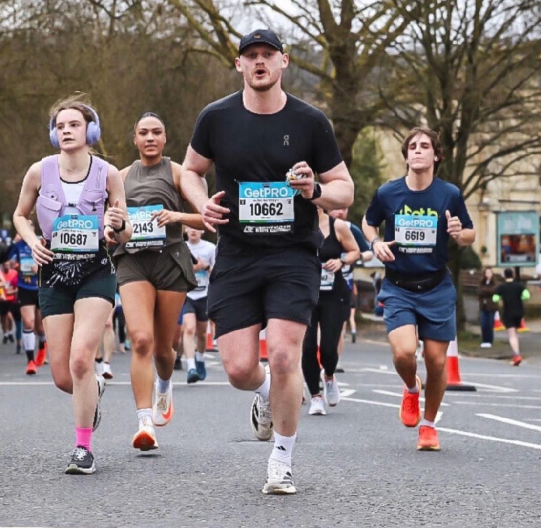 Proud to wear the Injured Players Foundation vest at the London Marathon 