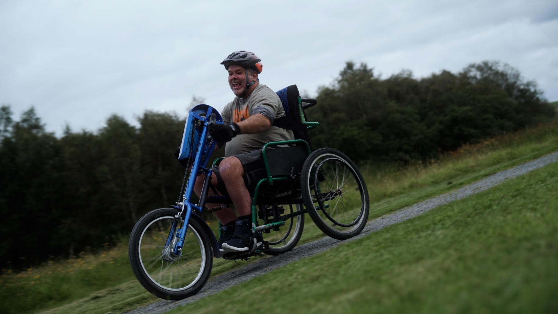 IPF Member cycling at Bendrigg